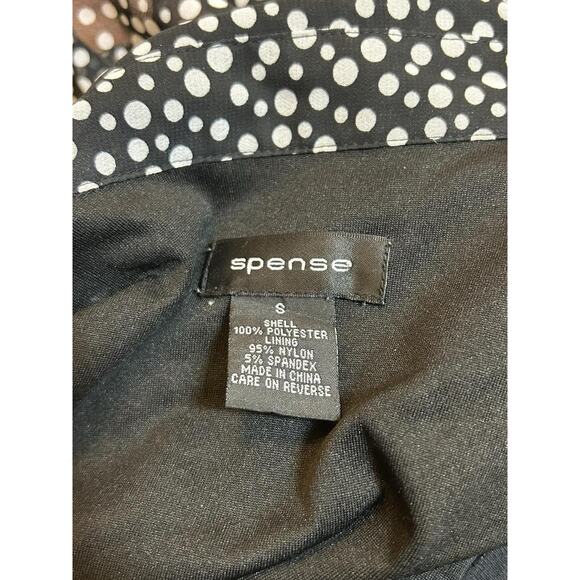 Y2K Spense Polka Dot Ruffle Trim Top Sz S Tie Waist Retro Business Office Siren - Picture 7 of 7